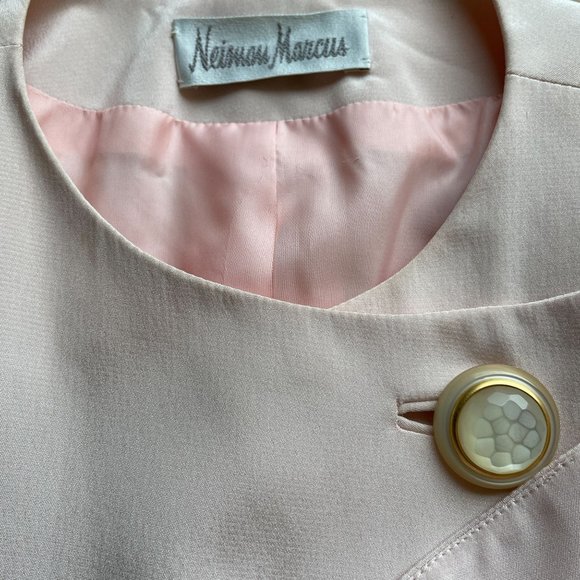 Vintage David Hayes Silk Pink 80s Asymmetrical Neiman Marcus Blazer 8 - Picture 10 of 12